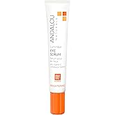 Andalou Naturals Luminous Eye Serum - Illuminating Under Eye Moisturizer for Dark Circles and Puffiness - With Vitamin C & Caffeine for a Rejuvenated, Youthful Appearance - 0.6 Oz