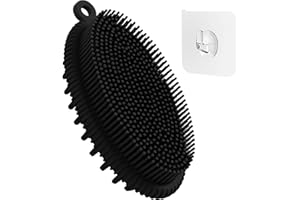 Shechane Silicone Body Scrubber, Gentle Exfoliating Cleaning Loofah, Soft Body Brush, SPA Massage Skin Care Tool, Scalp Massa
