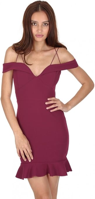 shoulder frill dress