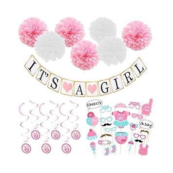 Nina Bebe Ducha Decoracion Kit 47pcs Bebe Ducha Photo Booth Props