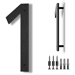 IVERRA 8 Inch Large Floating House Numbers, Black