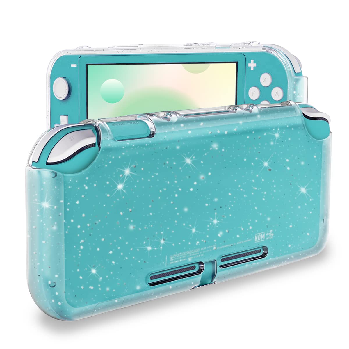 DLseego Protective Case Compatible with Switch Lite 2019, Clear Grip Cover Soft TPU Skin with Shockproof and Anti-Scratch Design Shell for Switch Lite - Crystal Glitter