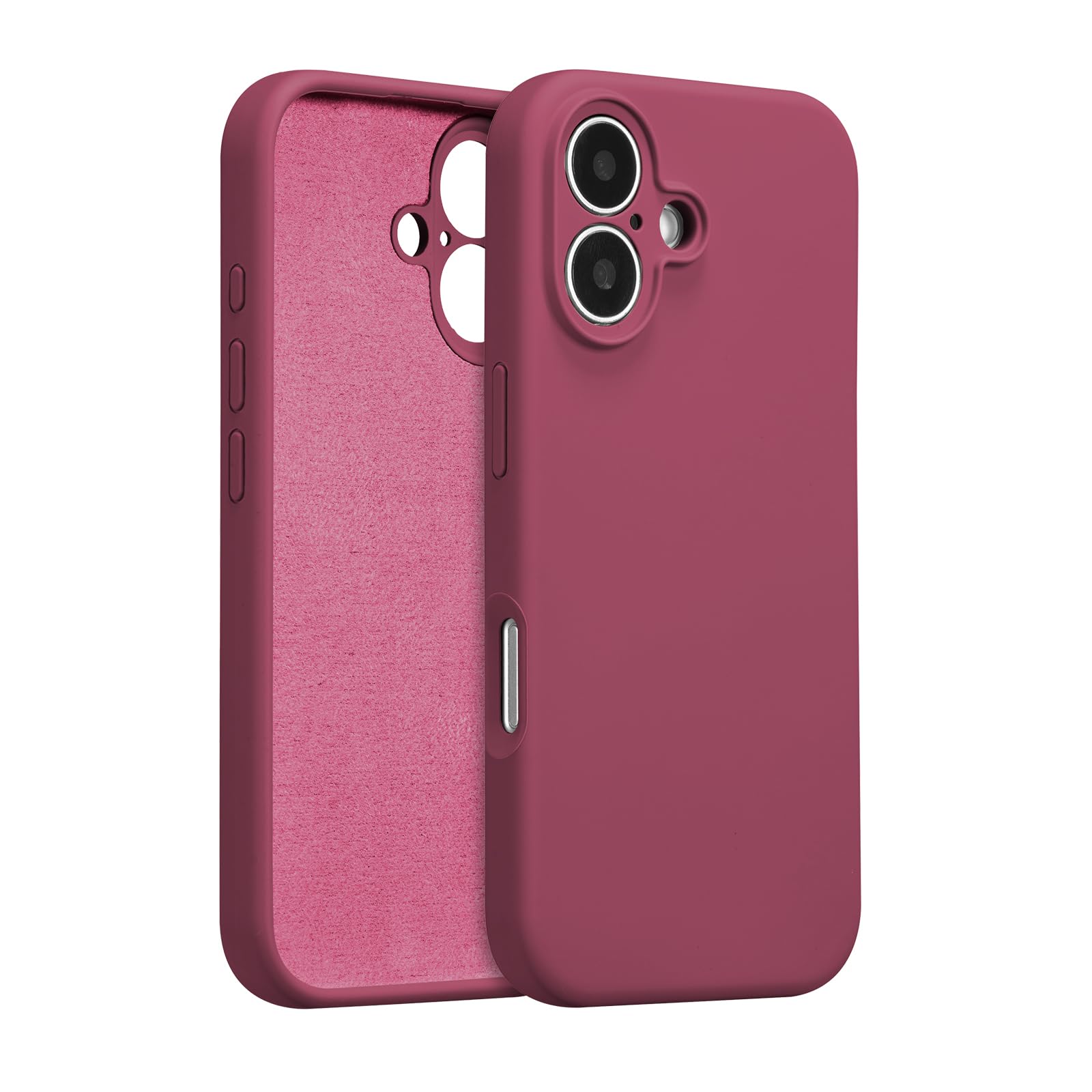Photo 1 of UCASONG for iPhone 16 Case Silicone,with [Full Camera Protection][Soft Anti-Scratch Microfiber Lining],Liquid Silicone Ultra Slim Shockproof Phone Case for Men Women Girls-Wine Red