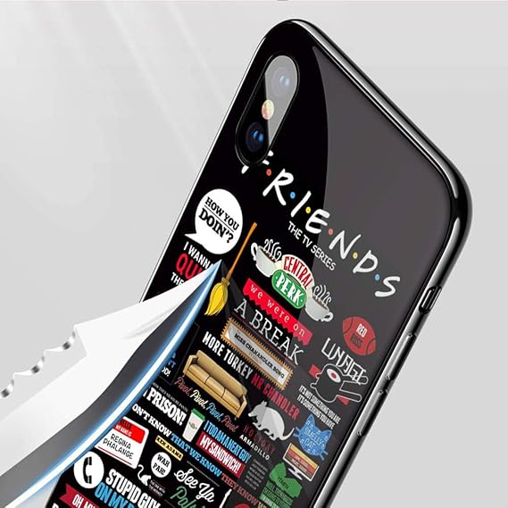 Amazon.com: iPhone Xs Max Tempered Glass Phone Case A-61 US Drama TV Friends Art Soft Silicone TPU Cover: Cell Phones & Accessories