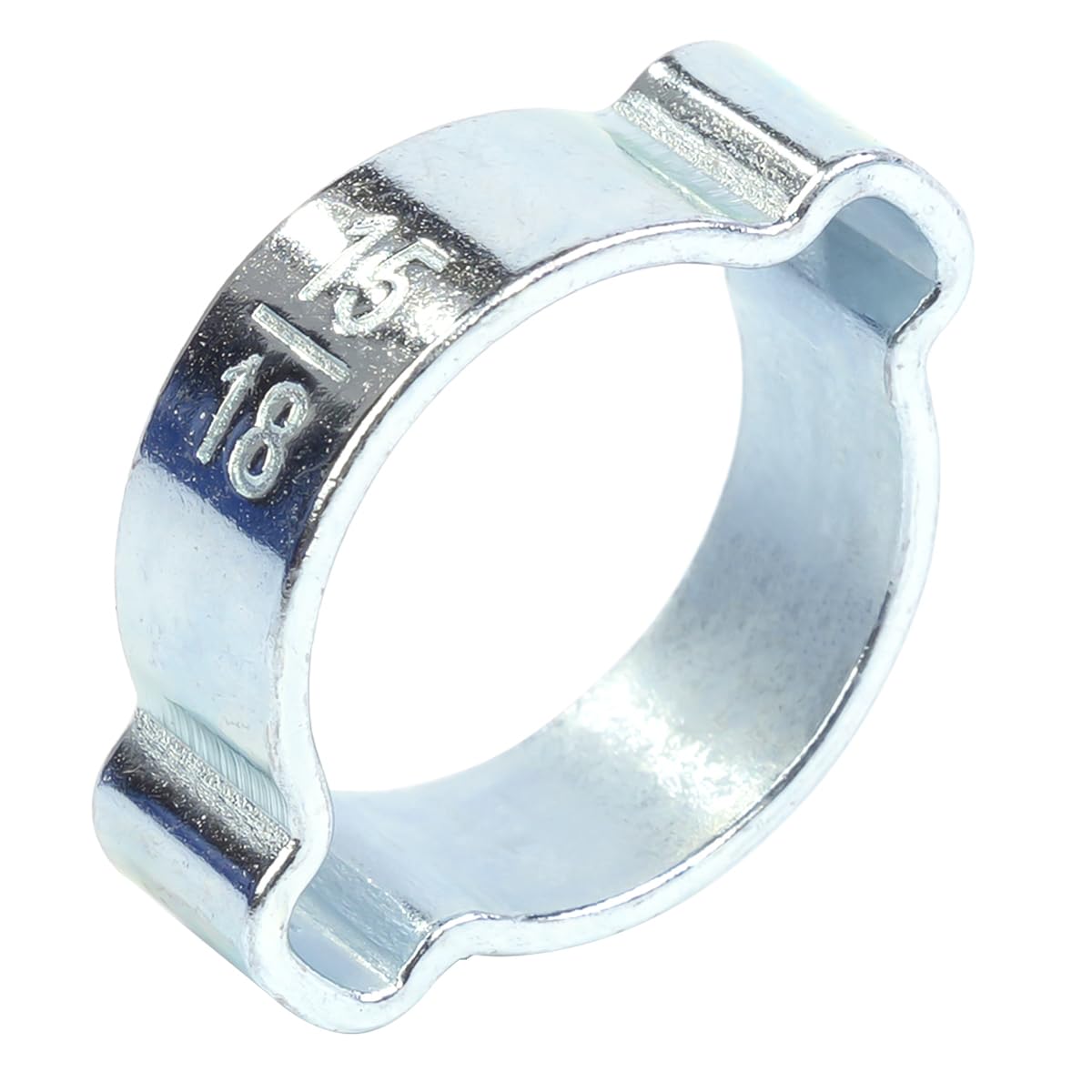 CENPEK 80 Pcs 5-18mm GalvanizedDouble Ear O Clips,Hose Clamps Tube Pipe Clamps,Hose Fasteners Clips, Snap On Quick Installation Metal Pipe Clamps