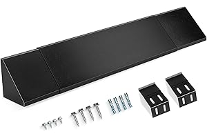 IGOHEALS Adjustable Fireplace Hood - 28-48 Inch Heat Deflector Shield for Mantel Protection, Wall Mounted Fireplace Smoke Guard (4 Inch)