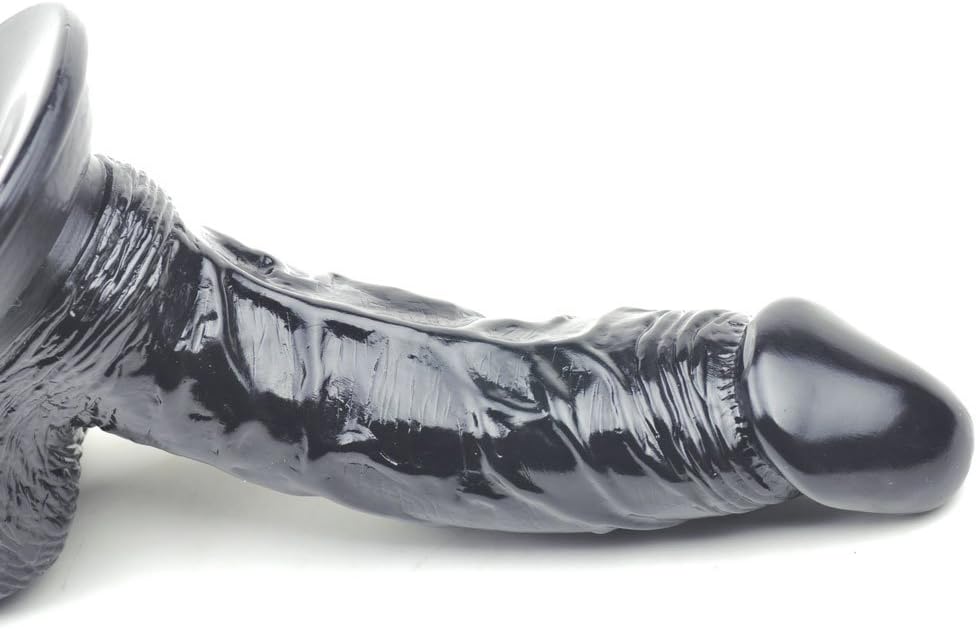 BeHorny Realistic Penis Dildo with Suction Cup Base, Black - Image 5