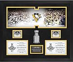Pittsburgh Penguins Back-To-Back Stanley Cup Champions Framed 20" x 24" Collage with Game-Used Ice From The 2016 & 2017 Stanley Cup Final - Limited Edition of 100 - Fanatics Authentic Certified