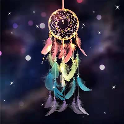 Jingxinxin LED Dream Catcher - Handmade Colorful Wall Hanging Decor
