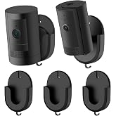 No Drill Wall Mount Compatible with Stick Up Cam and Ring/Indoor Cam &amp; Indoor Cam Plus , Strong Adhesive and No Screws Indoor Camera Mount(3Pack,White)