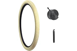 Bike Tires, HUIOK 24x2.125 Bike Tire Folding Beach Cruiser Tires Replacement with Tubes and Levers
