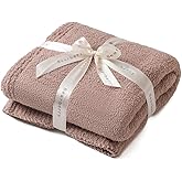 bearberry Super Soft Fluffy Throw Blanket Lightweight Cozy Warm Throw Blankets for Couch Bed Sofa All Season (Rose Taupe, 50”x60”)