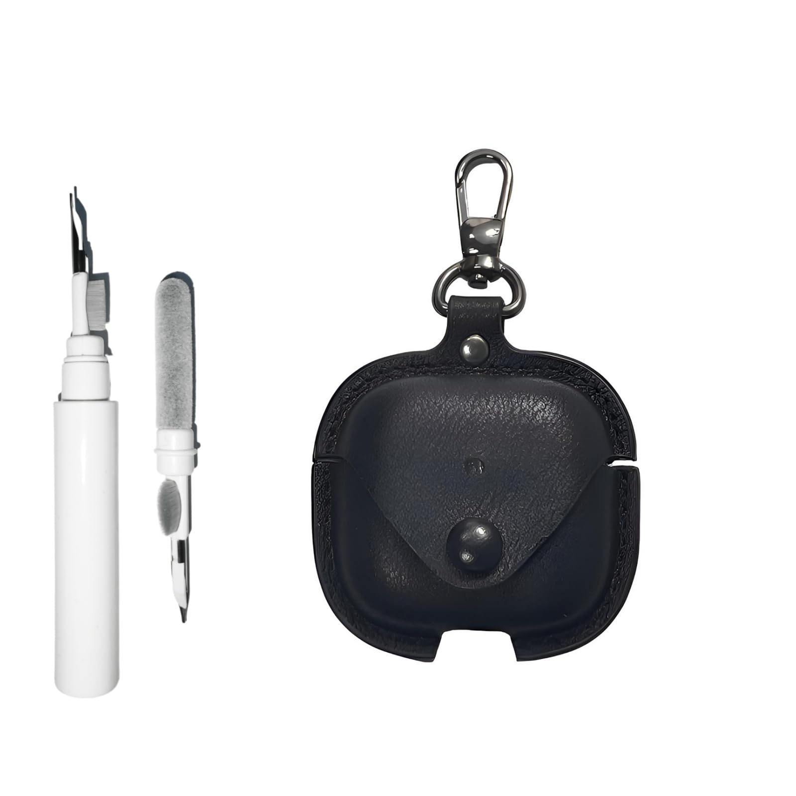 Photo 1 of [3 in 1] TSVSXS Leather Case Compatible with AirPods 4 with Keychain, Soft PU Shockproof Protective Cover with Cleaning Pen Compatible with AirPods 4 with Active Noise Cancellation
