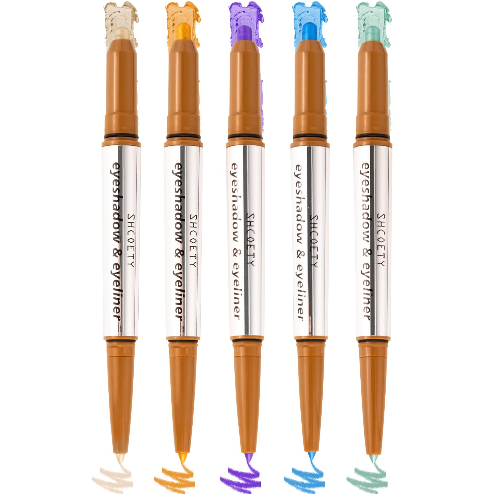 Melearch Eyeshadow Stick, 5 Colors Waterproof Brightener Shimmer Eye Shadow Stick, Long Lasting Cream Contouring Eyeshadow Set, Perfect Gifts For Women