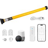 AM25 Zigbee Smart Blinds Motor for 1.5" Shade Tube, Type-C Rechargeable Window Shade Motor, 10 lbs Load Capacity, DIY Motorized Zebra/Roman/Roller Blinds, Compatible with Alexa &amp; Google Home