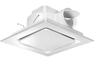 Orsong Bathroom Exhaust Fan 10" Panel Ultra Quiet without Light（8x8 Mount）, 1.0 Sone 110CFM, 4" Duct for Bathroom/Garage/Home