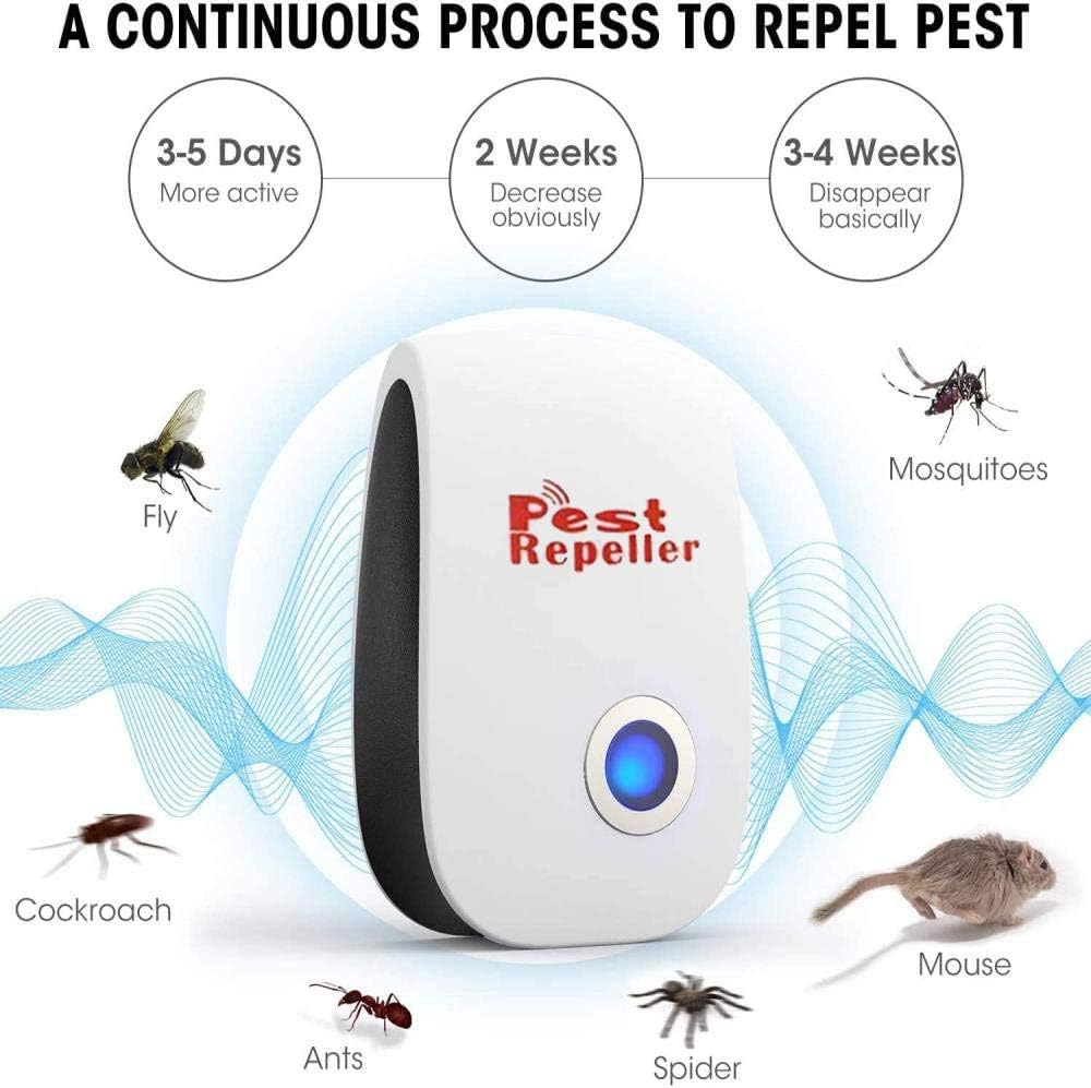 Ultrasonic Pest Repeller 6 Pack, Pest Repellent Plug in Indoor Pest Control for Mosquito, Insects, Cockroaches, Mouse, Rats, Bug, Spider, Ant, Rodent, Human & Pet Safe : Garden & Outdoor