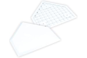 Champro Baseball/Softball Official Size Home Plate,Waffle Bottom Without Spikes, 1/2" Thick, White