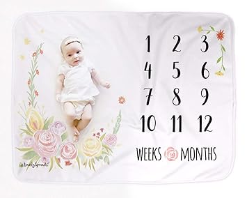 muslin milestone blanket