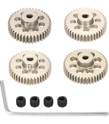 Amazon.com: HARFINGTON 48P Hardened Pinion Motor Gear Set 4pcs 40T