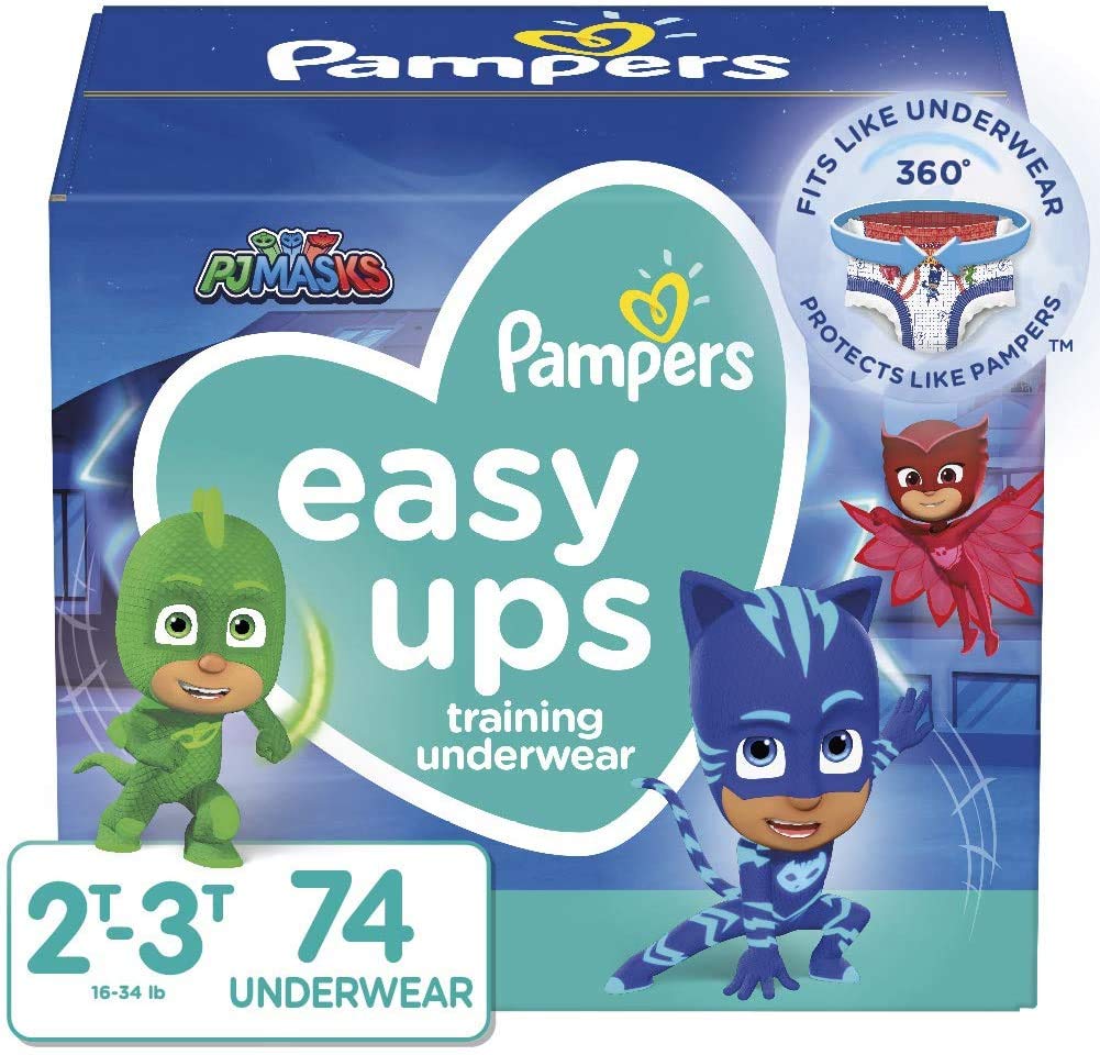 Pampers Easy Ups Training Pants Boys and Girls 2T 3T Size 4 74 Cou | amzdealz