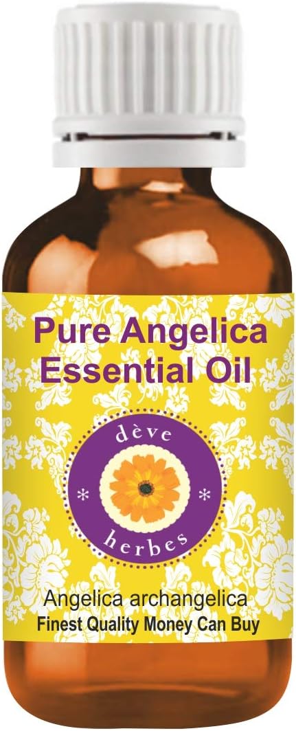Deve Herbes Pure Angelica Essential Oil (Angelica archangelica) Non-Sticky, 5 ml (Pack of 1)