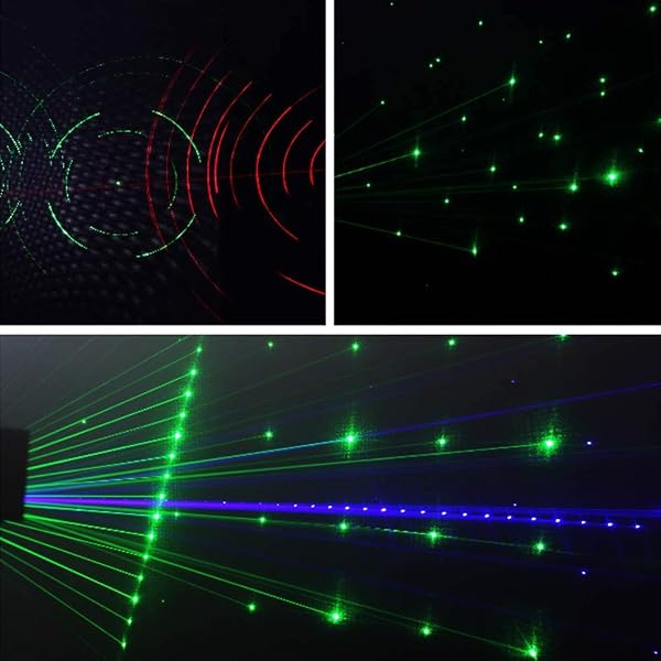 U`KING PARTY LIGHTS DJ DISCO LIGHT,9 LENS STAGE LIGHTING SUPPORT DMX512 AND SOUND ACTIVATED WITH REMOTE CONTROL LASER LIGHTS FOR PARTIES BIRTHDAY WEDDING KARAOKE BAR KTV CLUB STAGE LIVE SHOW