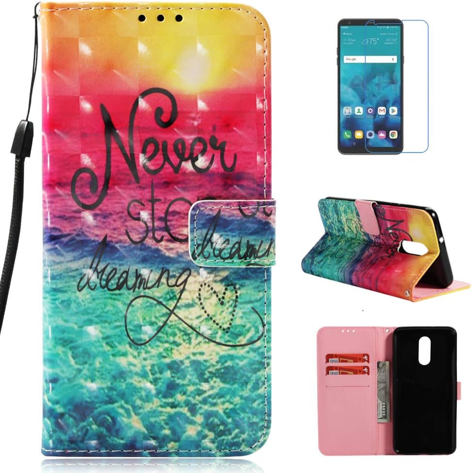 LG Stylo 4 Case, LG Q Stylus Case, LG Stylo 4 Plus Case, LG Stylus 4 Case, Mellonlu Premium PU Leather Flip Fold Wallet Card Slots Case Kickstand Feature Magnetic Closure Shockproof Protective Cover