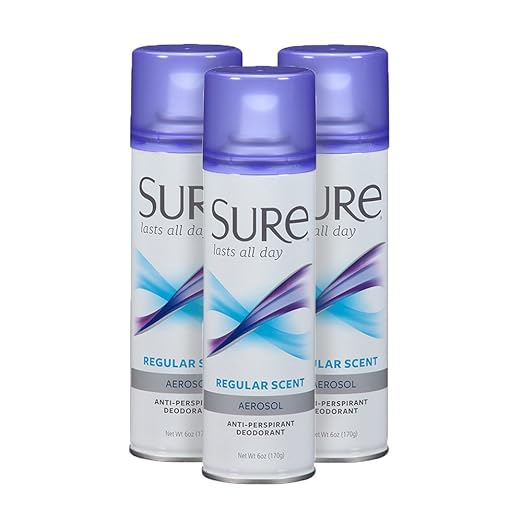 Sure Deodorant Spray Antiperspirant for Men Women Original Scent Odor