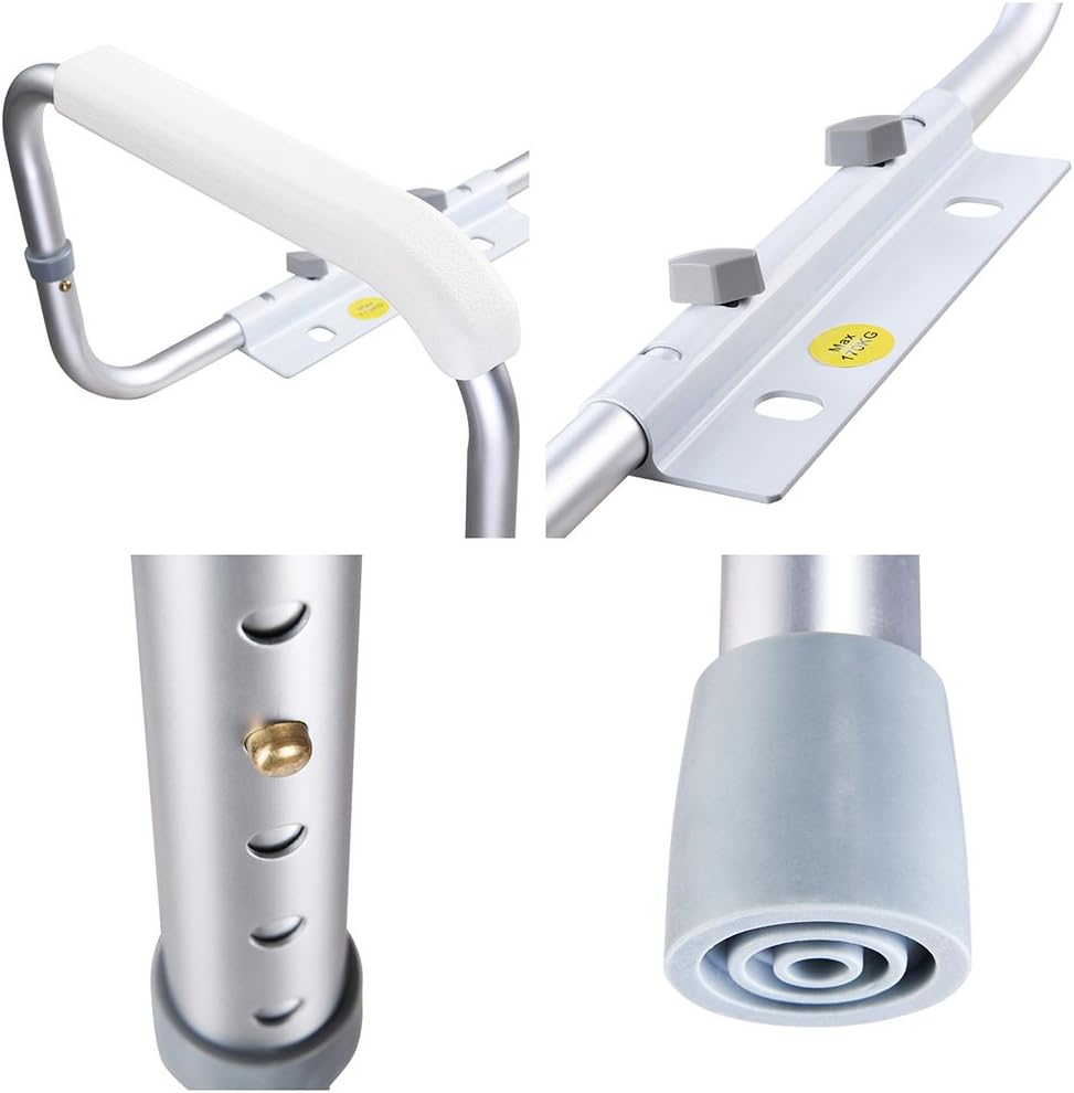 AW Adjustable Toilet Safety Frame Rail 375lbs Grab Bar Support Assist for Elderly Seniors Handicap Disabled: Home & Kitchen