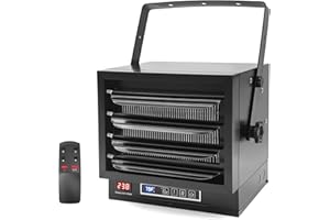 8500W Electric Garage Heater, 240V Fan-Forced Shop Heater with Digital Thermostat, Remote Control and Timer, ECO Function, Vo