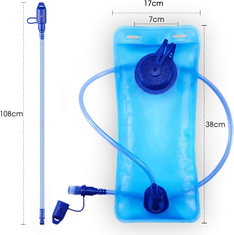 SKL Hydration Bladder 2 Liter Water Bladder Leak-Proof Hydration Pack Replacement with Upgraded Auto Shut-Off System for Hiking Running Cycling Biking Climbing Adults : Sports & Outdoors