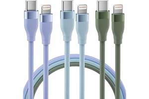 WQK USB C to Lightning Cable [Apple MFi Certified] iPhone Charger Fast Charging 3 Pack 6FT USB-C Power Delivery Charging Cord Compatible with iPhone 14/13/12/11/XS/XR/X/8/iPad and More
