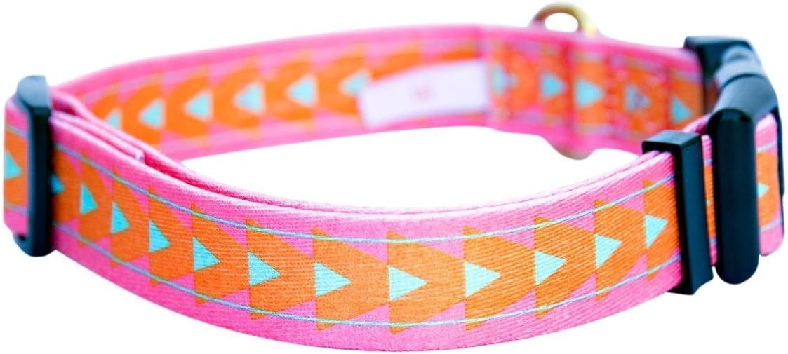 Kiss My Mutt Arrow Print Collar - Pink Sail - X-Small