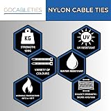 Gocableties Black Cable Ties 300mm x 3.6mm Pack of 100 Nylon Zip Ties view 7