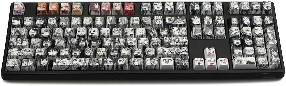 Geneic Pbt 108 Key Ahegao Keycap Dye Sublimation Oem Profile Japanese