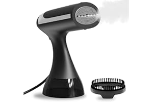 NUTTUTO Steamer for Clothes, 20s Fast Heat, 1500W, 300ml Water Tank, For Home Travel, Garment Steamer, Portable Travel Garment Steamer, Handheld Clothes Steamer, Black