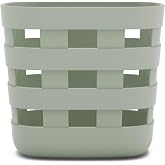 Lalo Bath Time Storage Bin, Removable Drying Bin for Bathtub | Bathtub Storage to Keep Items Organized and Dry, Secure Wall Attachment for Shower or Bath, Non-Toxic Plastic, Sage