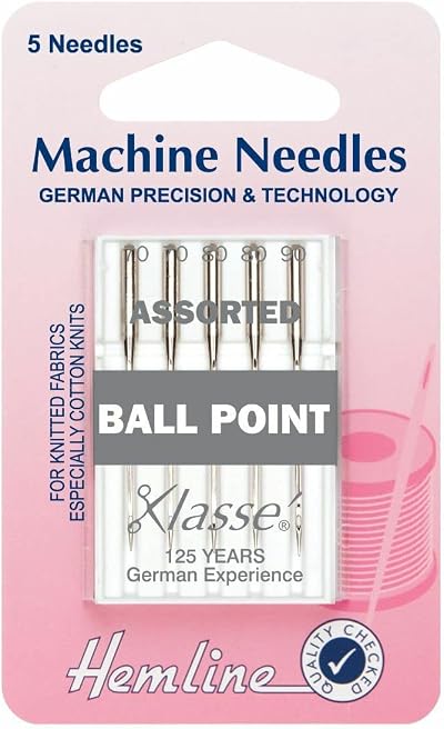 Hemline Ball Point Machine Needles Mix Pack H101.99 Knit Fabrics 70/10 80/12