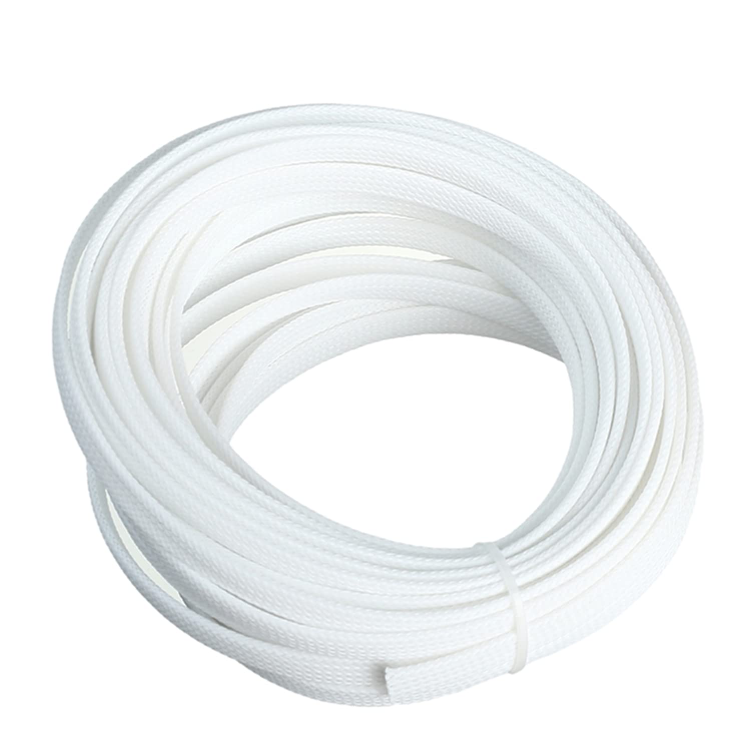 Othmro Cable Management Sleeve, 10m White Cable Tidy Sleeve, Diameter 8mm, Cord Protector, Braided Cable Organizers for Office Cord, Insulation Protection, 1 Pc — image 1