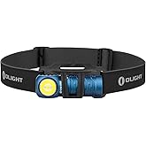 OLIGHT Perun 2 Mini Headlamp 1100 Lumens LED Head Flashlight, Rechargeable Headlight with Red Light Option, Great for Working, Camping(Midnight Blue Cool White)