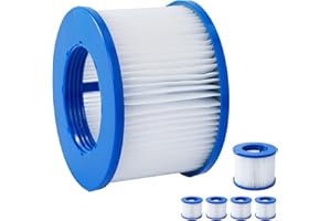 Glonerle 6 Pack Hot Tub Filter Cartridge Replacement Compatible with All Inflatable Hot Tub Spa (6 Pack)