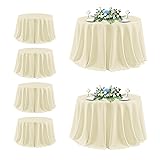 sancua Round Tablecloth 132 Inch Diameter, 6 Pack