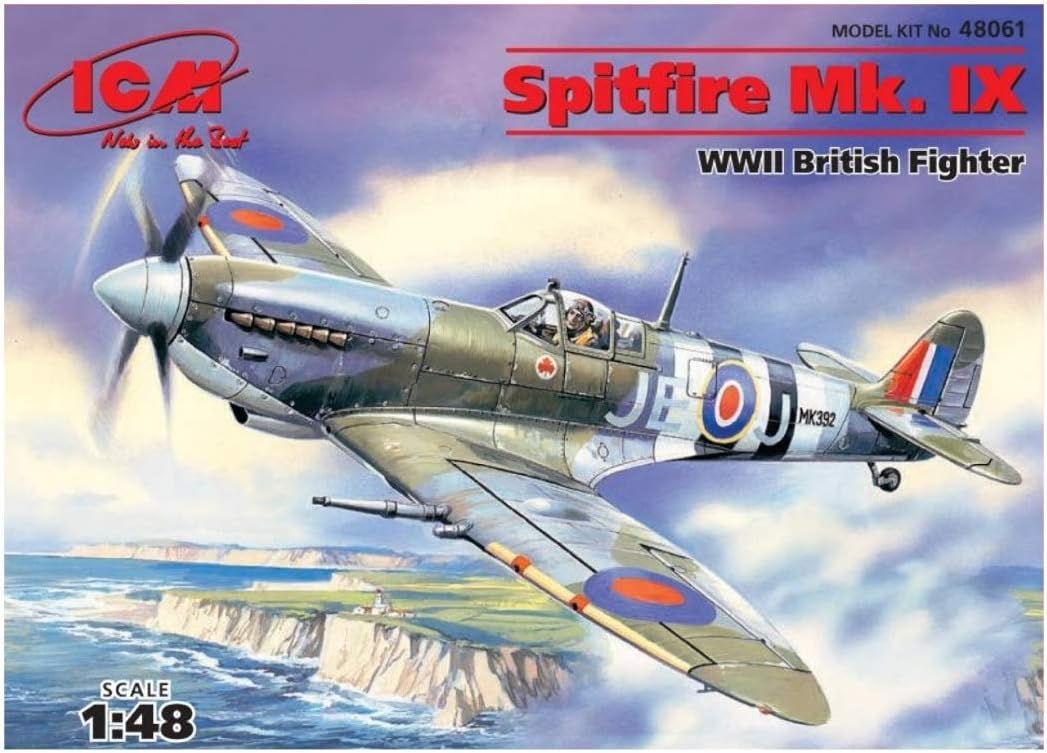 ICM 1:48 - Spitfire Mk.IX, WWII British Fighter, Grey, Mittel