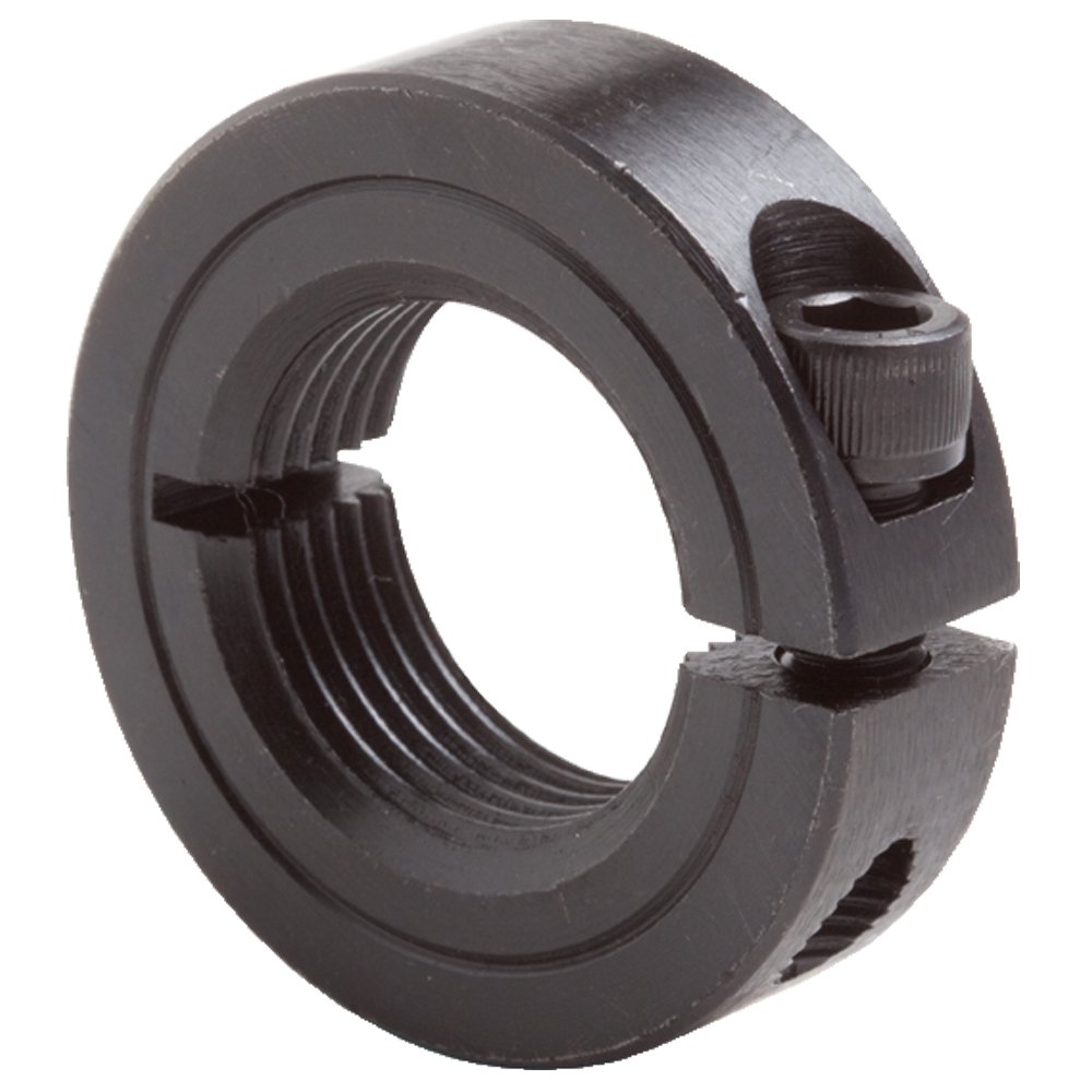 Climax Metal ISTC13712 OnePiece Threaded Clamping Collar, Black