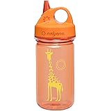 Nalgene Grip 'n Gulp Bottle, Orange Giraffe, 12oz