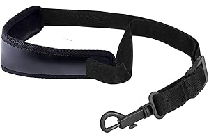 NCTP Upgraded Length Saxophone Neck Strap Soft Sax Leather Padded for Alto Tenor Baritone Soprano