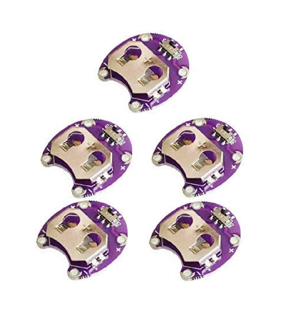 Photo 1 of AuBreey 5PCS/LOT for Arduino Lilypad Coin Cell Battery Holder CR2032 Battery Mount Module