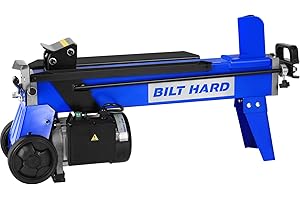 BILT HARD 6.5 Ton Portable Log Splitter Electric Powered, with 15 Amp Motor, Hydraulic Ram, Horizontal Wood Splitter Electric for Firewood Splitting