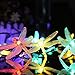 Vmanoo Battery Operated Timer String Lights 20 LED Dragonfly Fairy Christmas Lighting Decor 5 Modes For Outdoor, Indoor, Garden, Patio, Bedroom Wedding Decorations (Multi Color)